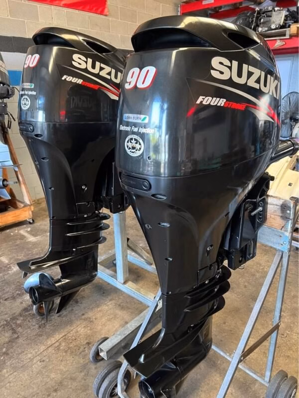 suk-twin-90-600x800 Used Suzuki 90hp Twin Outboard Motor